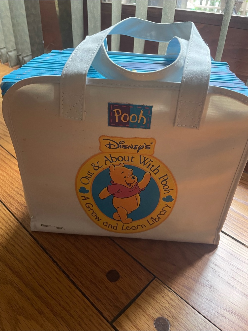 1996 Disney's Out & About With Pooh Grow and Learn Library 19-book complete set